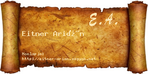 Eitner Arián névjegykártya